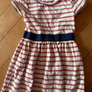Adorable Striped Pink and White Kids Dress